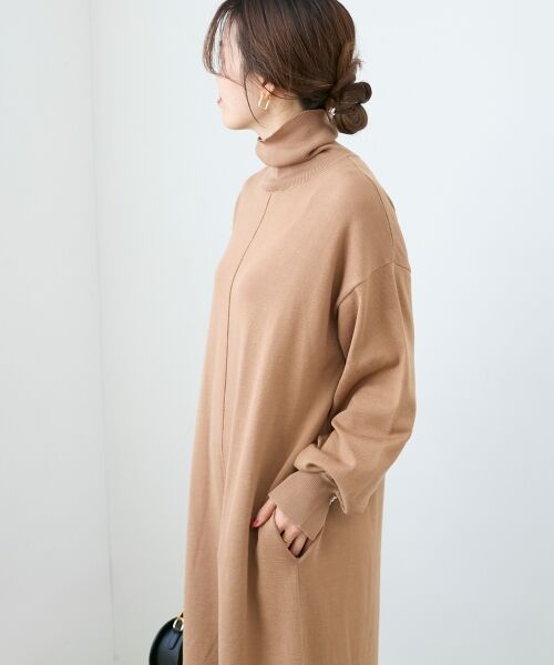 le.coeur blanc / ルクールブラン ロング・マキシ丈ワンピース | ウォッシャブルハイネックニットワンピース | 詳細23