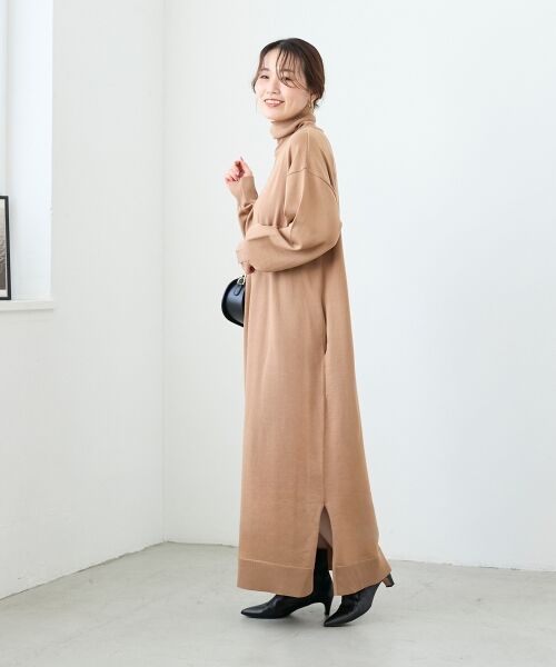 le.coeur blanc / ルクールブラン ロング・マキシ丈ワンピース | ウォッシャブルハイネックニットワンピース | 詳細30