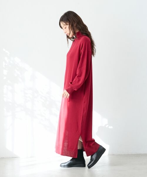 le.coeur blanc / ルクールブラン ロング・マキシ丈ワンピース | ウォッシャブルハイネックニットワンピース | 詳細6