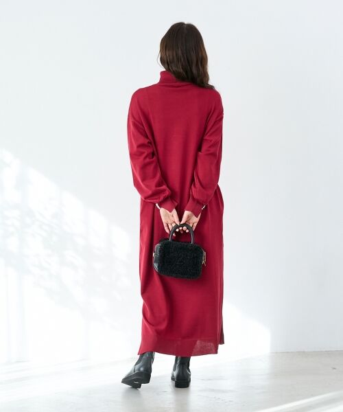 le.coeur blanc / ルクールブラン ロング・マキシ丈ワンピース | ウォッシャブルハイネックニットワンピース | 詳細7