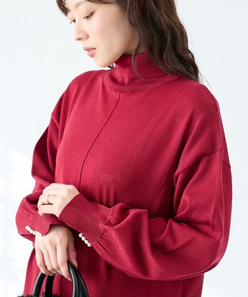 le.coeur blanc / ルクールブラン ロング・マキシ丈ワンピース | ウォッシャブルハイネックニットワンピース | 詳細8