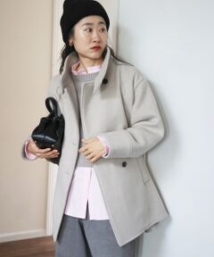 le.coeur blanc / ルクールブラン その他アウター | スタンドネックテントラインウールコート