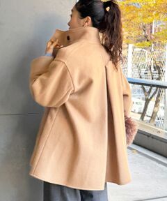 le.coeur blanc / ルクールブラン その他アウター | スタンドネックテントラインウールコート