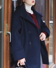 le.coeur blanc / ルクールブラン その他アウター | スタンドネックテントラインウールコート