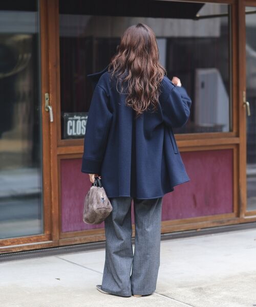 le.coeur blanc / ルクールブラン その他アウター | スタンドネックテントラインウールコート | 詳細12