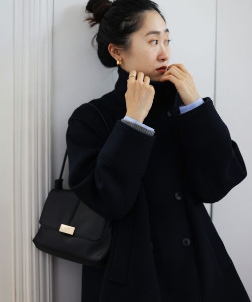 le.coeur blanc / ルクールブラン その他アウター | スタンドネックテントラインウールコート | 詳細13