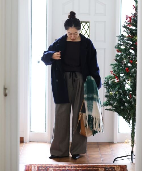 le.coeur blanc / ルクールブラン その他アウター | スタンドネックテントラインウールコート | 詳細20