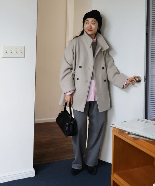 le.coeur blanc / ルクールブラン その他アウター | スタンドネックテントラインウールコート | 詳細27