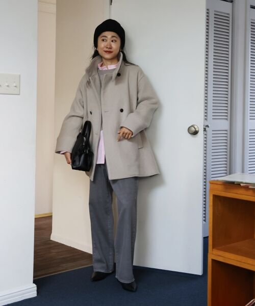 le.coeur blanc / ルクールブラン その他アウター | スタンドネックテントラインウールコート | 詳細28