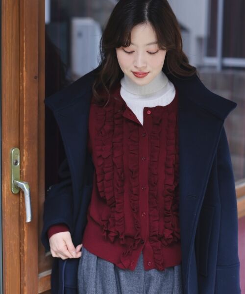 le.coeur blanc / ルクールブラン その他アウター | スタンドネックテントラインウールコート | 詳細5