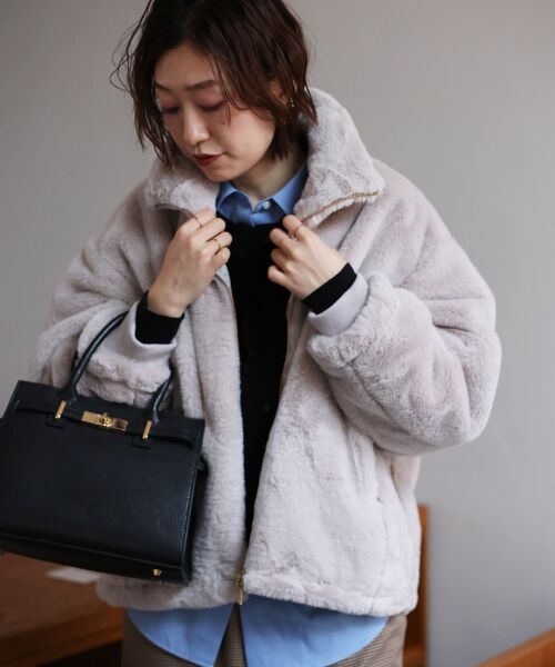 le.coeur blanc / ルクールブラン ブルゾン | フェイクファーブルゾン | 詳細11
