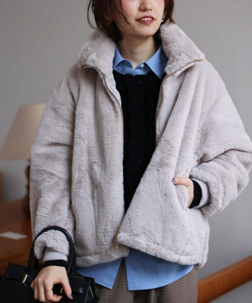 le.coeur blanc / ルクールブラン ブルゾン | フェイクファーブルゾン | 詳細12