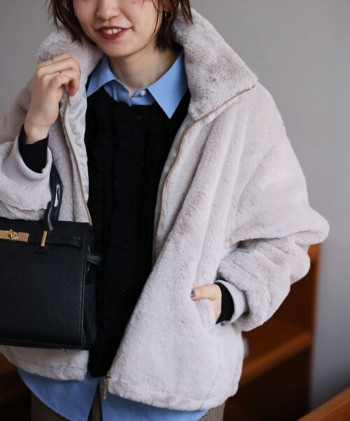 le.coeur blanc / ルクールブラン ブルゾン | フェイクファーブルゾン | 詳細15