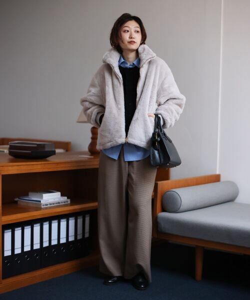 le.coeur blanc / ルクールブラン ブルゾン | フェイクファーブルゾン | 詳細17