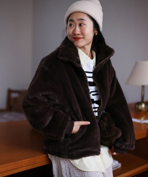 le.coeur blanc / ルクールブラン ブルゾン | フェイクファーブルゾン | 詳細2