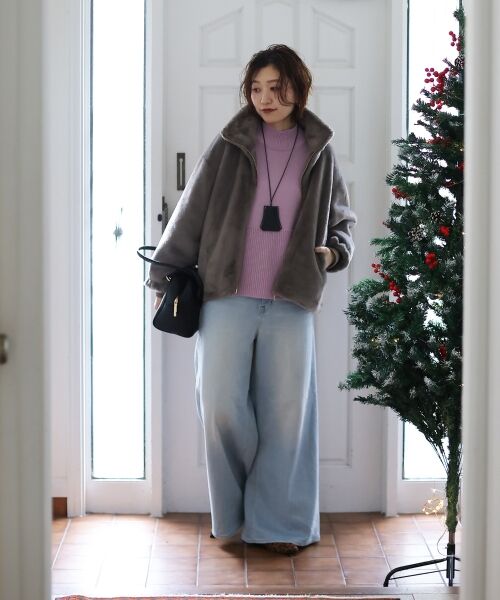 le.coeur blanc / ルクールブラン ブルゾン | フェイクファーブルゾン | 詳細25