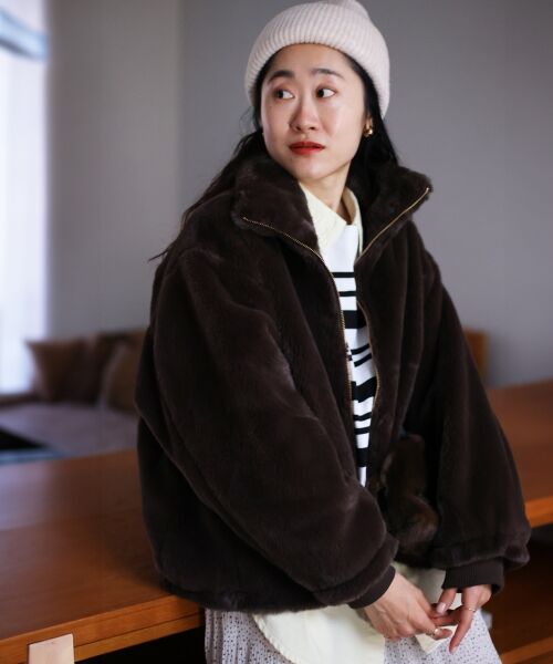 le.coeur blanc / ルクールブラン ブルゾン | フェイクファーブルゾン | 詳細3