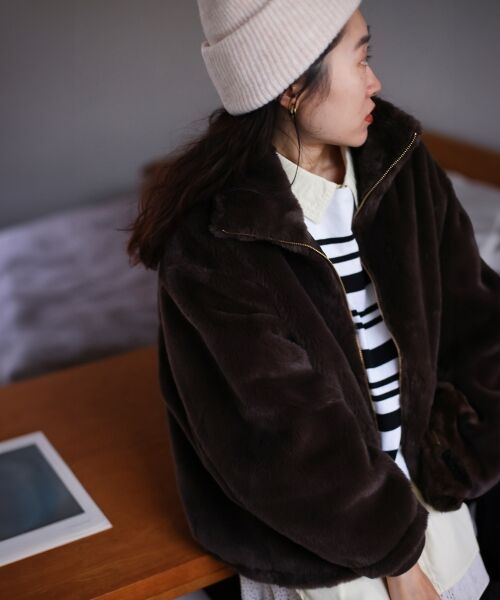 le.coeur blanc / ルクールブラン ブルゾン | フェイクファーブルゾン | 詳細5