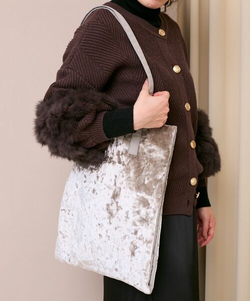 le.coeur blanc / ルクールブラン トートバッグ | ベロア3ポケットトートバッグ | 詳細6