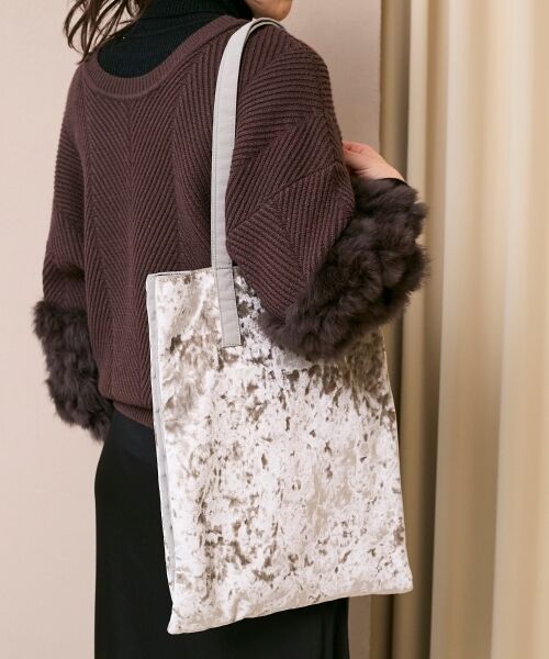le.coeur blanc / ルクールブラン トートバッグ | ベロア3ポケットトートバッグ | 詳細7
