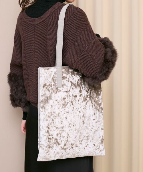 le.coeur blanc / ルクールブラン トートバッグ | ベロア3ポケットトートバッグ | 詳細8
