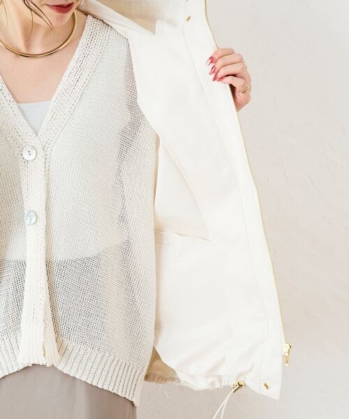 le.coeur blanc / ルクールブラン ブルゾン | ツイルストレッチフードブルゾン | 詳細19