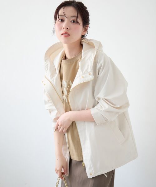 le.coeur blanc / ルクールブラン ブルゾン | ツイルストレッチフードブルゾン | 詳細2