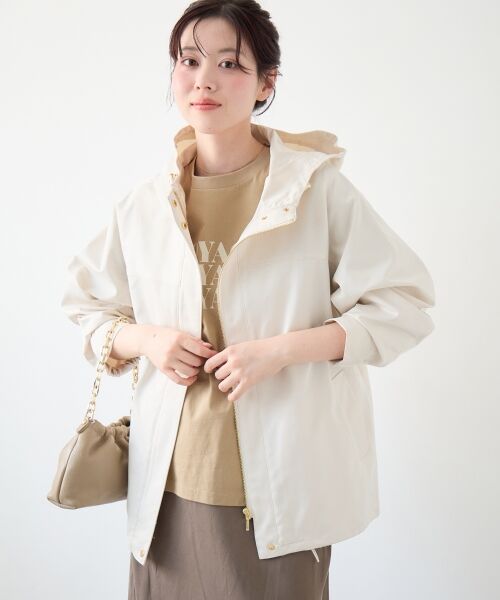 le.coeur blanc / ルクールブラン ブルゾン | ツイルストレッチフードブルゾン | 詳細3