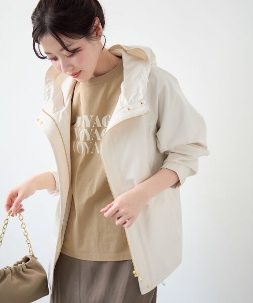 le.coeur blanc / ルクールブラン ブルゾン | ツイルストレッチフードブルゾン | 詳細4