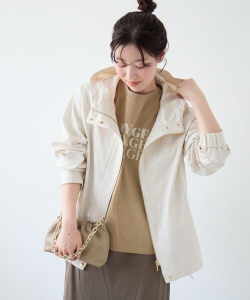 le.coeur blanc / ルクールブラン ブルゾン | ツイルストレッチフードブルゾン | 詳細5