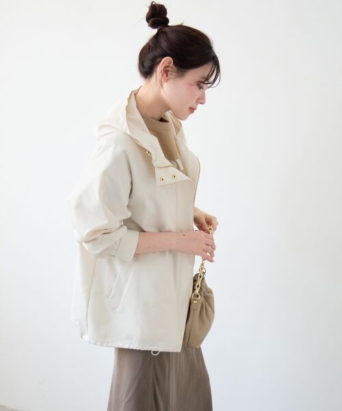 le.coeur blanc / ルクールブラン ブルゾン | ツイルストレッチフードブルゾン | 詳細6