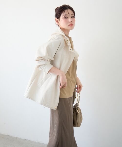 le.coeur blanc / ルクールブラン ブルゾン | ツイルストレッチフードブルゾン | 詳細8