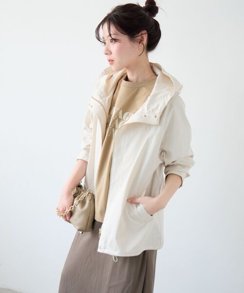 le.coeur blanc / ルクールブラン ブルゾン | ツイルストレッチフードブルゾン | 詳細9