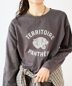 le.coeur blanc / ルクールブラン Tシャツ | ヴィンテージライクロゴロングTシャツ