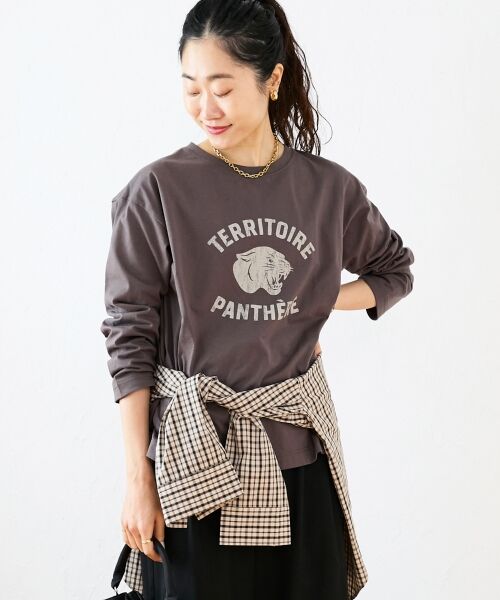 le.coeur blanc / ルクールブラン Tシャツ | ヴィンテージライクロゴロングTシャツ | 詳細2