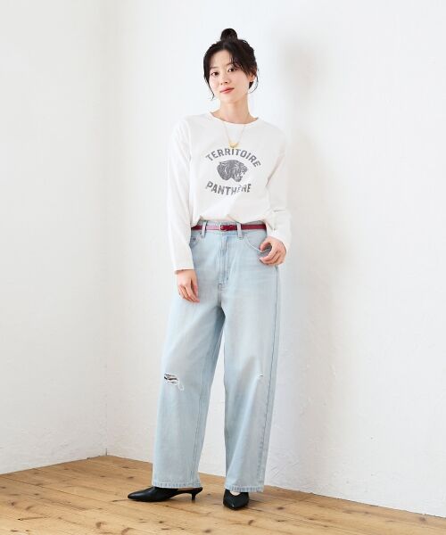 le.coeur blanc / ルクールブラン Tシャツ | ヴィンテージライクロゴロングTシャツ | 詳細23