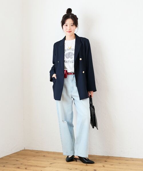 le.coeur blanc / ルクールブラン Tシャツ | ヴィンテージライクロゴロングTシャツ | 詳細24