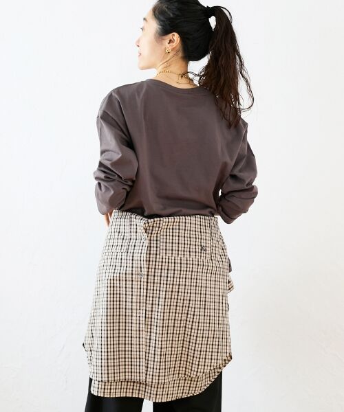 le.coeur blanc / ルクールブラン Tシャツ | ヴィンテージライクロゴロングTシャツ | 詳細5