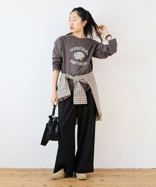 le.coeur blanc / ルクールブラン Tシャツ | ヴィンテージライクロゴロングTシャツ | 詳細6