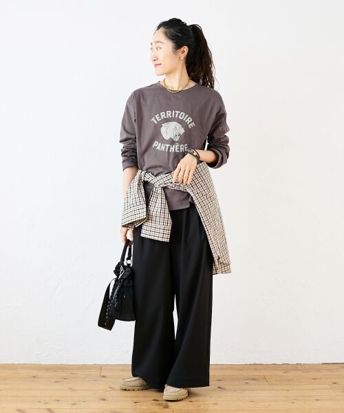 le.coeur blanc / ルクールブラン Tシャツ | ヴィンテージライクロゴロングTシャツ | 詳細7