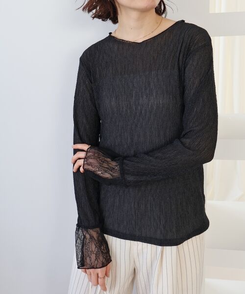 le.coeur blanc / ルクールブラン カットソー | 袖切替シアーワッシャープルオーバー | 詳細24