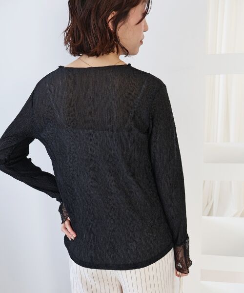 le.coeur blanc / ルクールブラン カットソー | 袖切替シアーワッシャープルオーバー | 詳細25