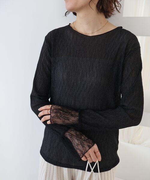 le.coeur blanc / ルクールブラン カットソー | 袖切替シアーワッシャープルオーバー | 詳細26
