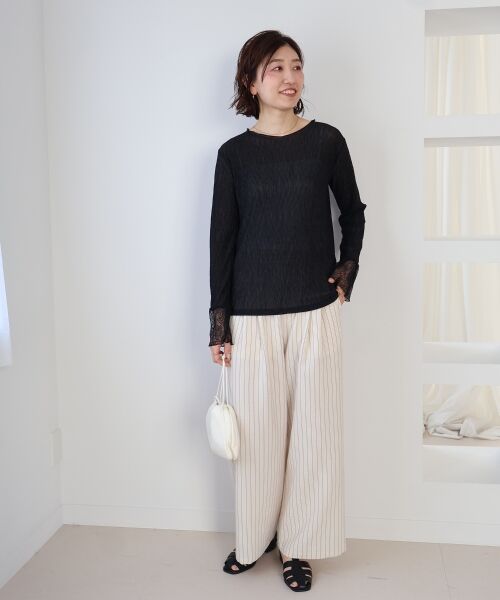 le.coeur blanc / ルクールブラン カットソー | 袖切替シアーワッシャープルオーバー | 詳細28