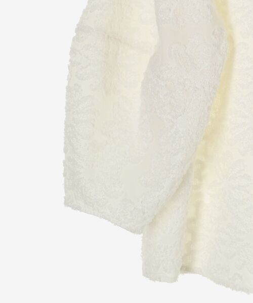 le.coeur blanc / ルクールブラン シャツ・ブラウス | フラワージャガードランタンスリーブブラウス | 詳細13