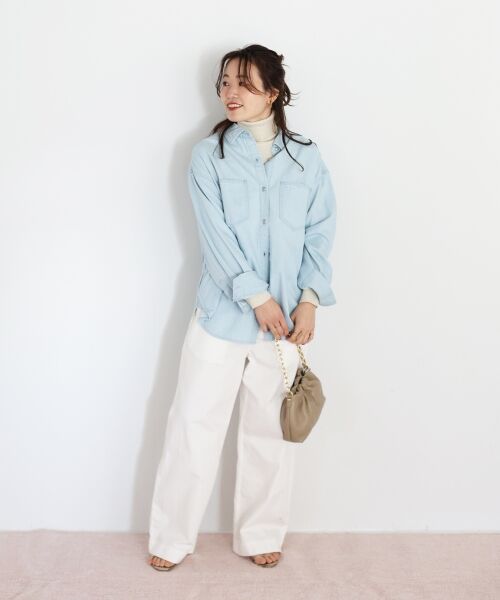 le.coeur blanc / ルクールブラン シャツ・ブラウス | エンブロイダリーカラーオーバーシャツ | 詳細10