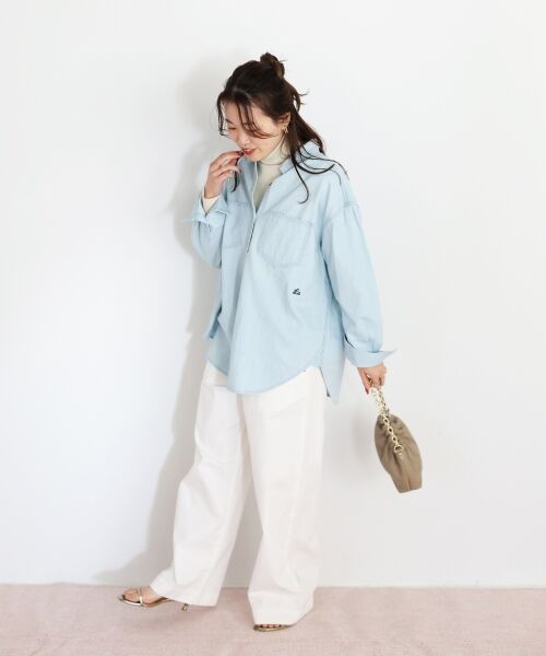 le.coeur blanc / ルクールブラン シャツ・ブラウス | エンブロイダリーカラーオーバーシャツ | 詳細11