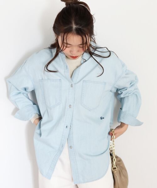 le.coeur blanc / ルクールブラン シャツ・ブラウス | エンブロイダリーカラーオーバーシャツ | 詳細3