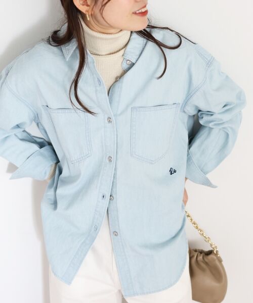 le.coeur blanc / ルクールブラン シャツ・ブラウス | エンブロイダリーカラーオーバーシャツ | 詳細4