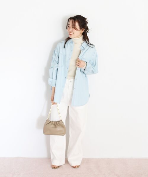 le.coeur blanc / ルクールブラン シャツ・ブラウス | エンブロイダリーカラーオーバーシャツ | 詳細7